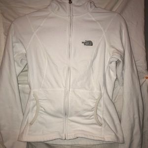 White Zip up North Face jacket